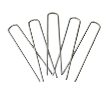 將圖片載入圖庫檢視器 Heavy Duty Garden Stakes Shape Your Scape 100 Galvanized Anti-Rust Garden Staples, 6 inch 9-Gauge, For Installing Sod, Weed Barrier Fabric, Soaker Hoses, Drip Irrigation - Marshall's eStore
