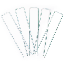 將圖片載入圖庫檢視器 Hose Guide Stakes Shape Your Scape Galvanized Anti-Rust Landscape Staples, 6 inch 11-Gauge, For Decorations, Installing Sod, Weed Barrier Fabric, Soaker Hoses, Drip Irrigation - Marshall's eStore