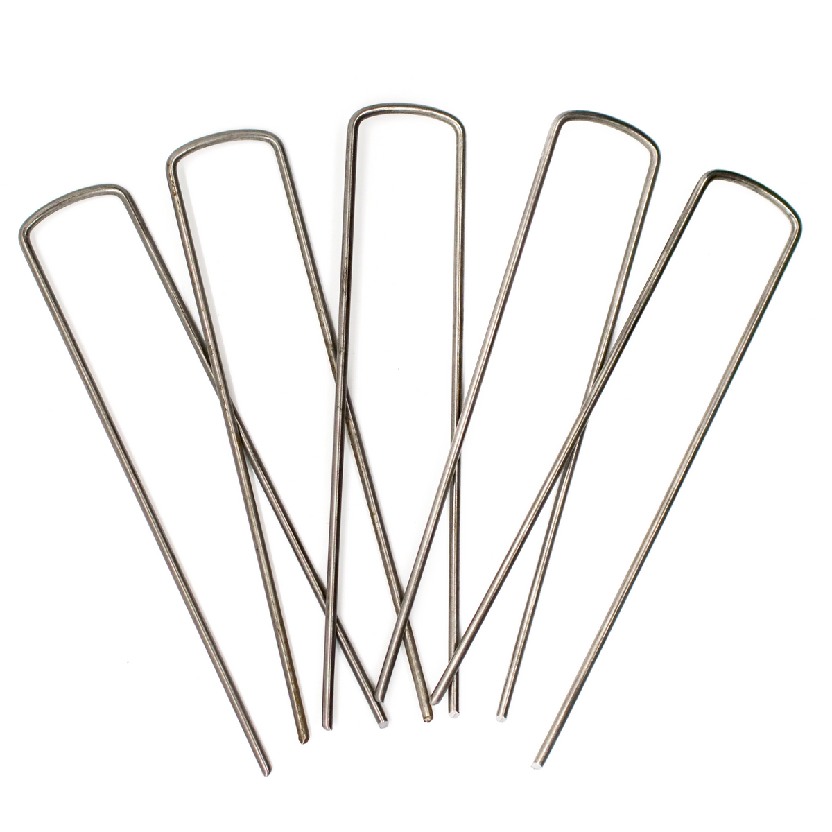 500 Commercial 6in 11ga Landscape Stakes, Weed Barrier Fabric Pins