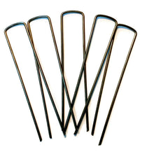 Cargar imagen en el visor de la galería, bulk sod staples 100 Commercial Grade, 6 inch 11-Gauge, Steel Garden Landscape Staples Stakes, For Installing Sod, Weed Barrier Fabric, Soaker Hoses - Marshall's eStore